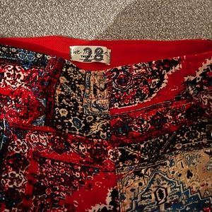 Free People We the Free fine wale cord printed pants sz 28